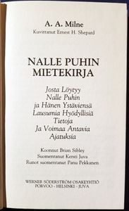 Nalle Puhin mietekirja