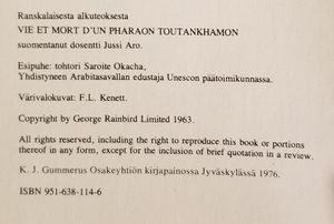 Tutankhamon: faaraon elämä ja kuolema