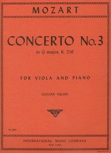 Violin Concerto No. 3 in G Major for Viola and Piano