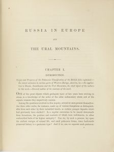 The Geology of Russia in Europe and The Ural Mountains. Vol. 1. Geology