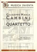 Quartetto per due violini, viola e violoncello / Giuseppe Maria Cambini