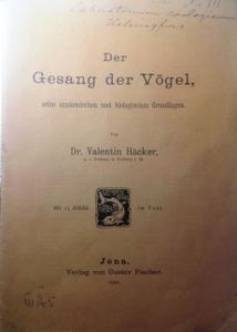 Der Gesang der Vögel, seine anatomischen und biologischen Grundlagen