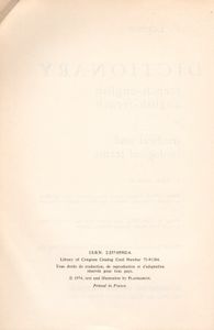 Dictionnaire français-anglais anglais-français des terme médicaux & biologiques / Dictionary English-French French-English of Medical & Biological Terms