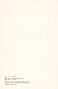 The Dictionary Of The Biological Sciences
