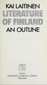 Literature of Finland: An Outline