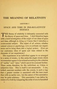 The Meaning of Relativity