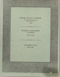 Sotheby & Co The René Fribourg Painting 26th June 1963