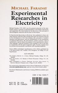 Experimental Researches in Electricity