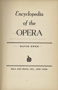 Encyclopedia of the Opera
