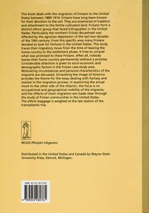Frisians to America, 1880-1914 (With the Baggage of the Fatherland)