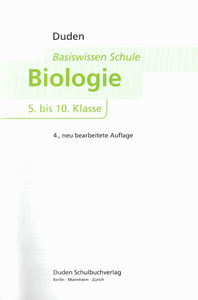 Biologie - Basiswissen Schule