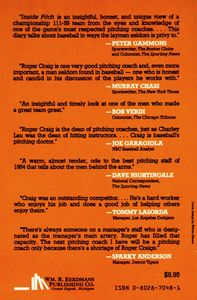 Inside Pitch (Roger Craig’s ’84 Tiger Journal)