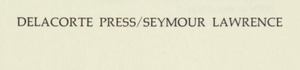 Delacorte Press/Seymour Lawrence