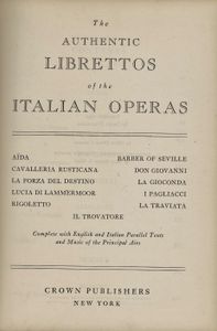 Librettos of the Italian Operas
