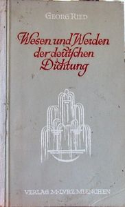 Wesen Und Werden Der Deutschen Dichtung
