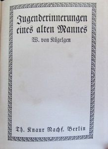 Jugenderinnerungen Eines Alten Mannes