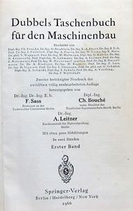 Dubbel's Taschenbuch Für Den Maschinenbau, Erster Band