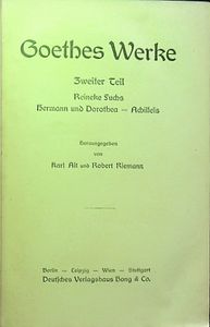 Goethes Werke in Zehn Teilen, Book 2