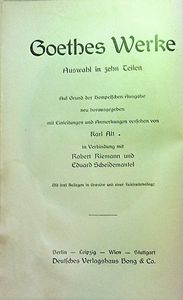 Goethes Werke In Zehn Teilen, Book 3