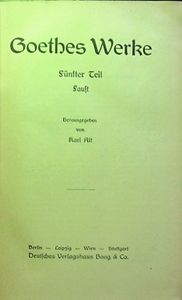 Goethes Werke In Zehn Teilen, Book 3