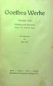 Goethes Werke In Zehn Teilen, Book 5