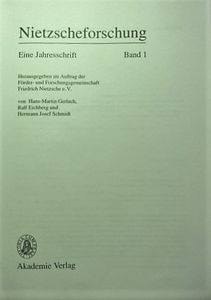 Nietzscheforschung Band 1