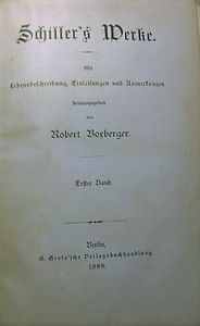 Schiller's Werke in Sechs Bänden
