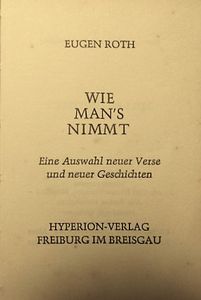 Wie Man's Nimmt