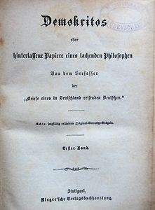 Demokritos, Buch 1-4