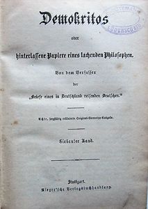 Demokritos, Buch 1-4