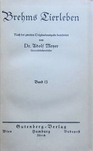Brehms Tierleben, Band 13, Vögel