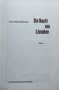 Die Nacht Von Lissabon