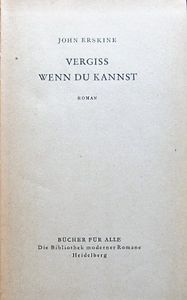 Vergiss - Wenn Du Kannst