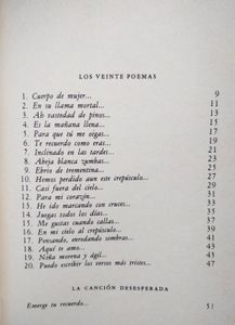 Veinte Poemas De Amor Y Una Canción Desesperada