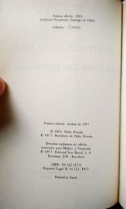Veinte Poemas De Amor Y Una Canción Desesperada