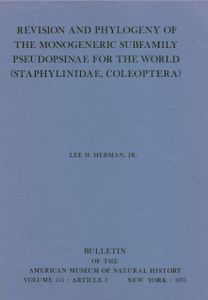 Revision Of The Monogeneric Subfamily Pseudopsinae For The World (Staphylinidae, Coleoptera)