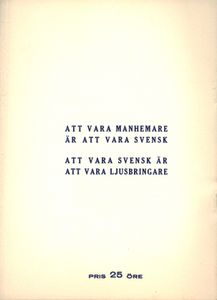 Sverige - sånger i samfundet Manhem