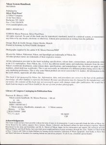 Nikon System Handbook, 6th Edition