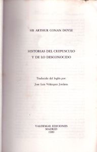 Historias Del Crepúsculo Y De Lo Desconocido