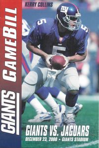 Giants GameBill - Giants Vs. Jaguars December 23, 2000