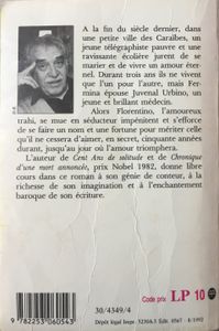 L'amour Aux Temps Au Choléra