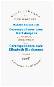 Correspondance Avec Karl Jaspers 1920-1963 Suivi De Correspondance Avec Elisabeth Blochmann 1918-1969