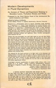 Modern Developments in Fluid Dynamics - An Account of Theory and Experiment Relating to Boundary Layers, Turbulent Motion and Wakes, Two Volumes