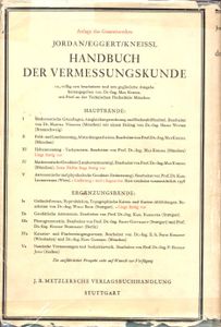 Handbuch der Vermessungskunde - Band IV Mathematische Geodäsie (Landesvermessung) - Erste Hälfte - Der Figur der Erde und die Geodätischen Bezugsflächen