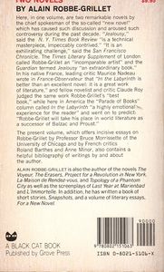 Two Novels by Robbe-Grillet (Jealousy) & (In the Labyrinth)