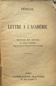 Lettre A L'académie