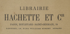Librairie de l. Hachette et Cie