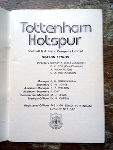 Tottenham Hotspur Official Handbook 1978-79