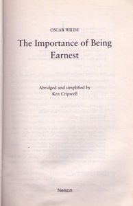 The Importance of Being Earnest