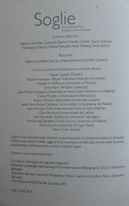Soglie. Rivista Quadrimestrale Di Poesia E Critica Letteraria. (Nuova Serie) Anno XV, n.3 - Dicembre 2013